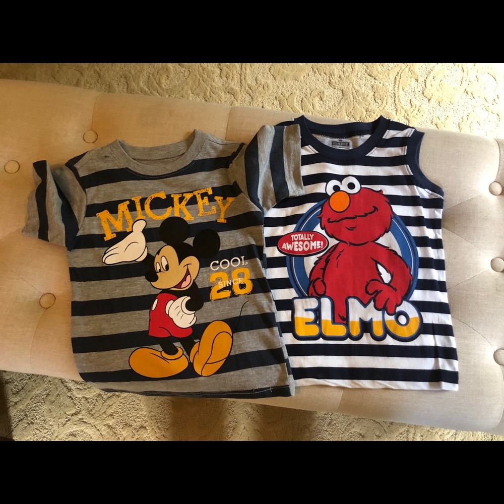 NWT Mickey Mouse and Elmo t shirts